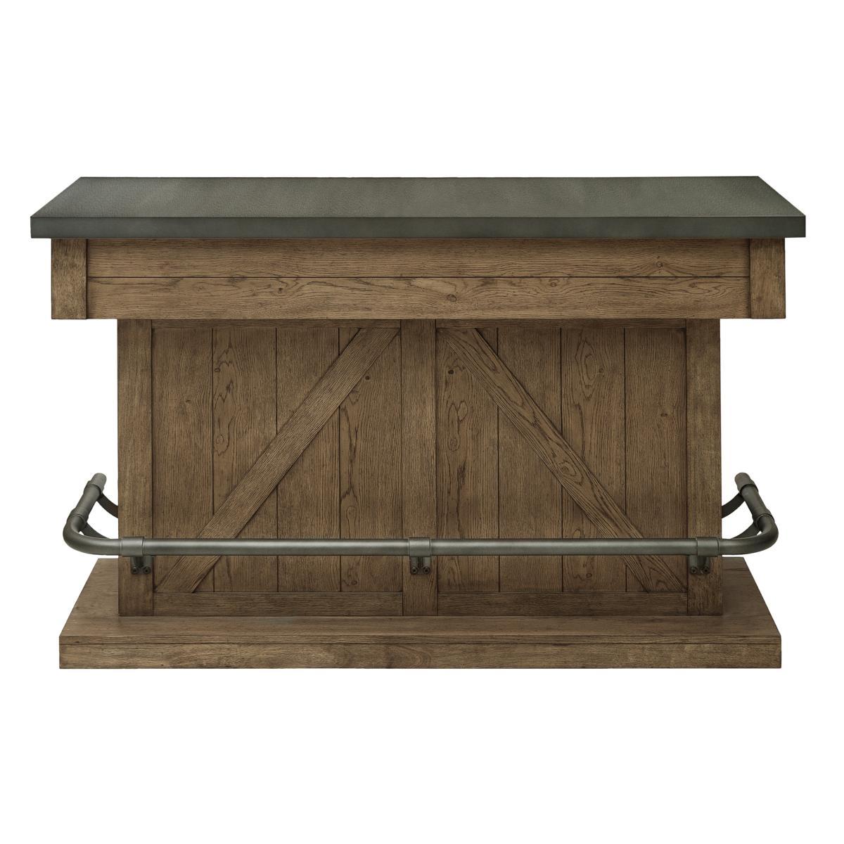 Pulaski Light Oak Metal Top Bar in Light Oak