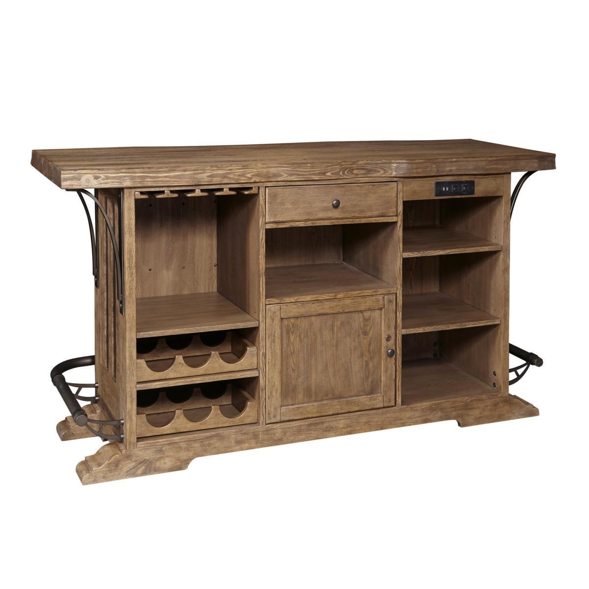 Pulaski Live Edge Wooden Home Bar - Luxury Home Furniture (MI)