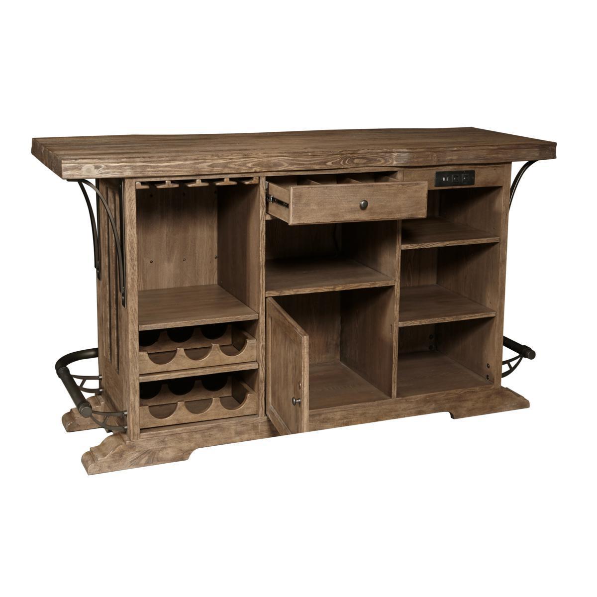 Pulaski Live Edge Wooden Home Bar - Luxury Home Furniture (MI)
