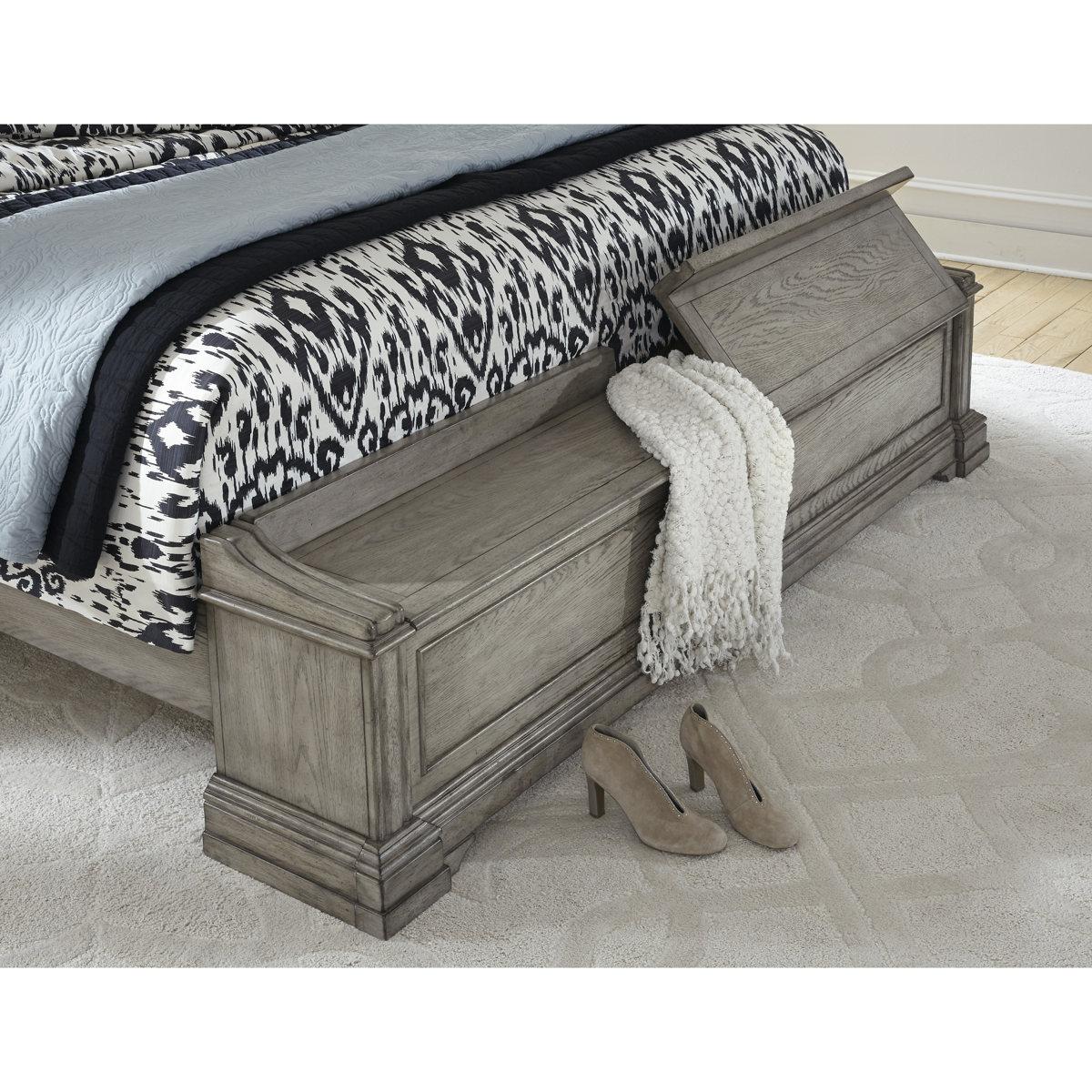 Pulaski Madison Ridge Queen Panel Bed with Blanket Chest Footboard in Heritage Taupe������P091-BR-K2 - Luxury Home Furniture (MI)