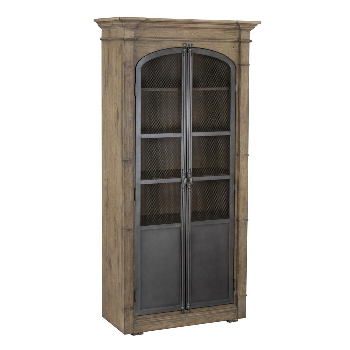 Pulaski Metal Door Light Oak Display Cabinet - Luxury Home Furniture (MI)