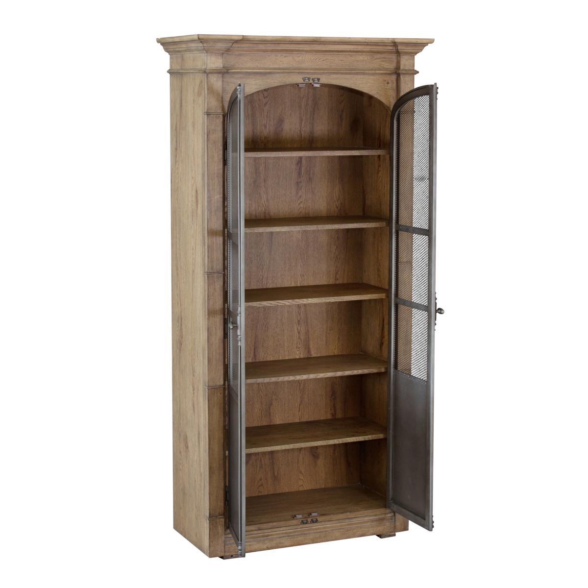 Pulaski Metal Door Light Oak Display Cabinet - Luxury Home Furniture (MI)
