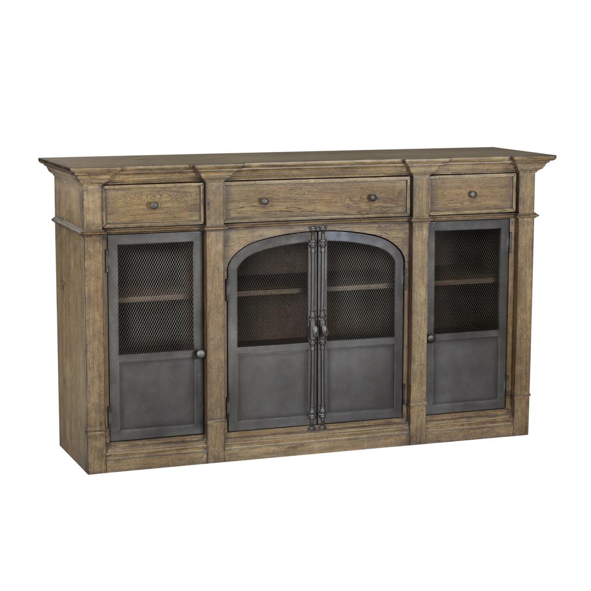 Pulaski Metal Door Light Oak Sideboard - Luxury Home Furniture (MI)