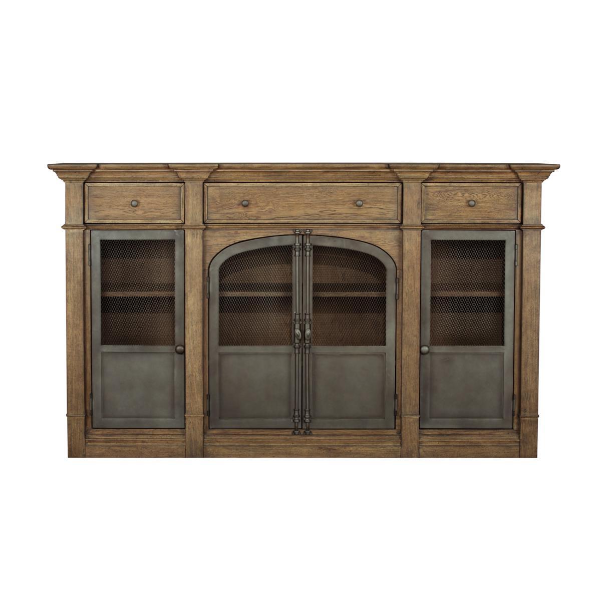 Pulaski Metal Door Light Oak Sideboard - Luxury Home Furniture (MI)