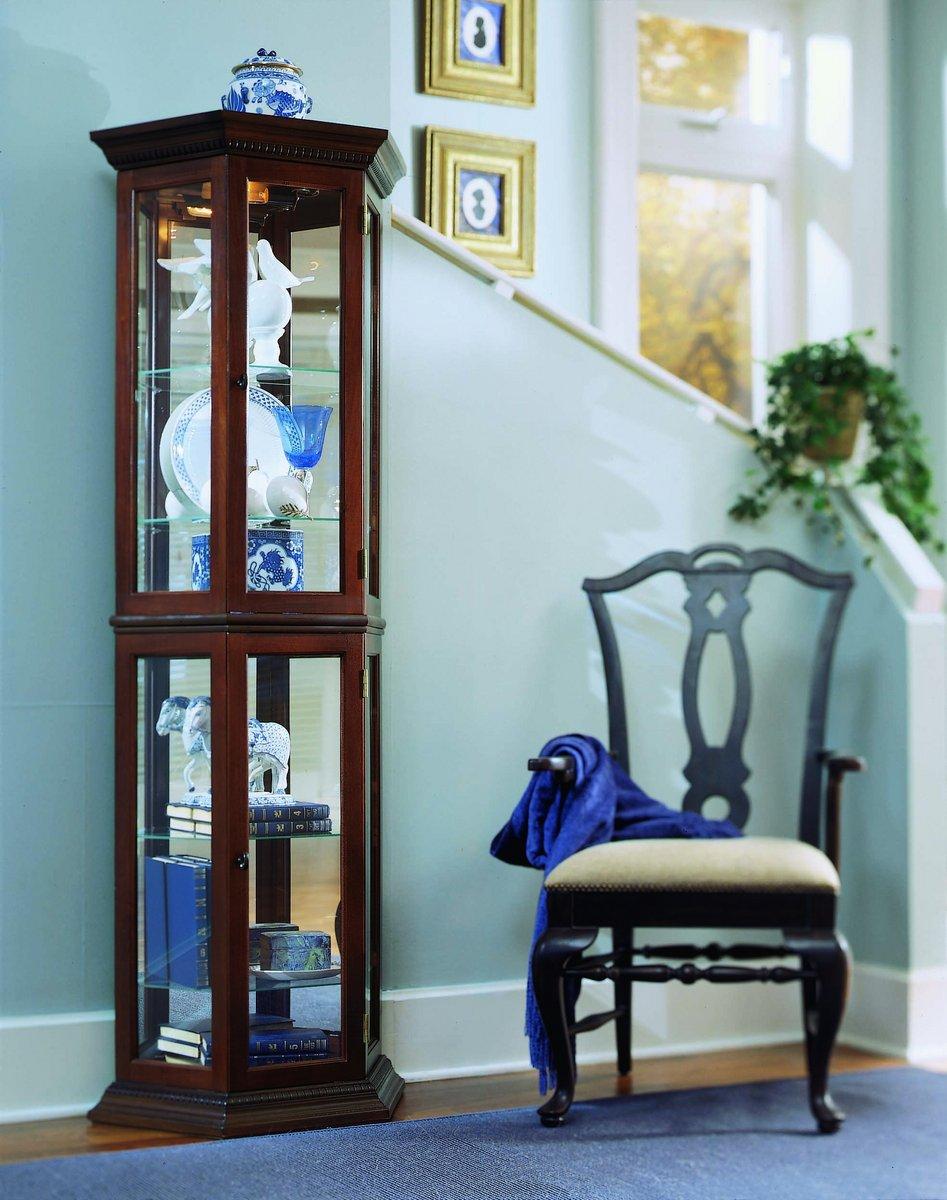 Pulaski Nut Brown II Curio - Luxury Home Furniture (MI)