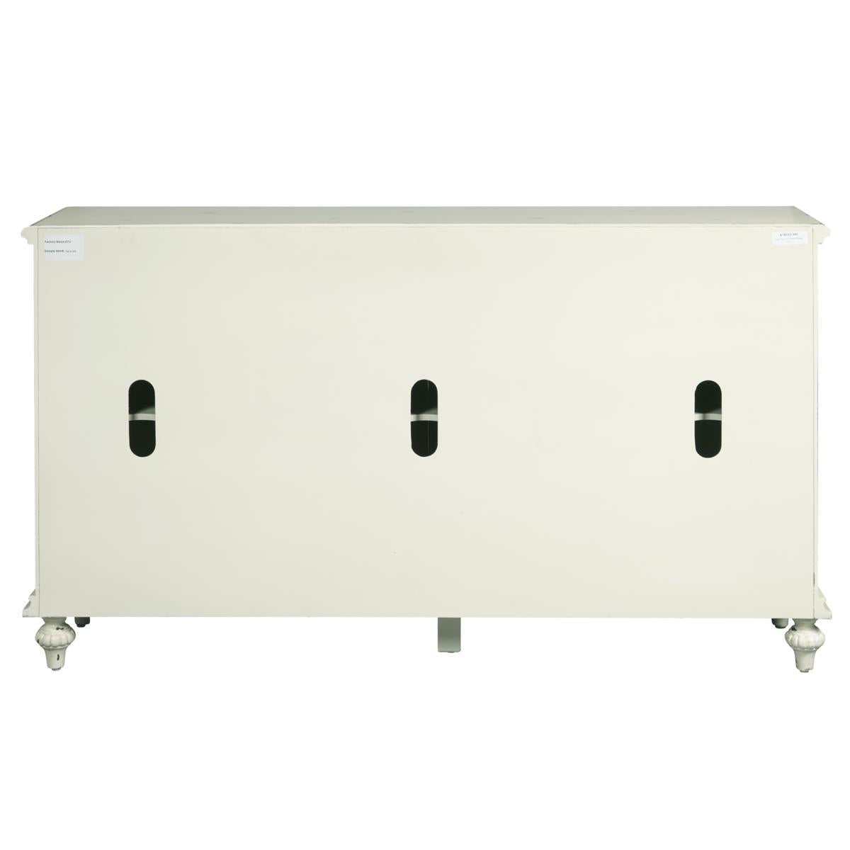 Pulaski Ornate Four Door White Credenza - Luxury Home Furniture (MI)