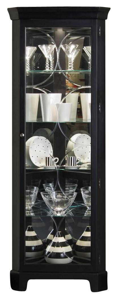 Pulaski Oxford Black Corner Curio - Luxury Home Furniture (MI)