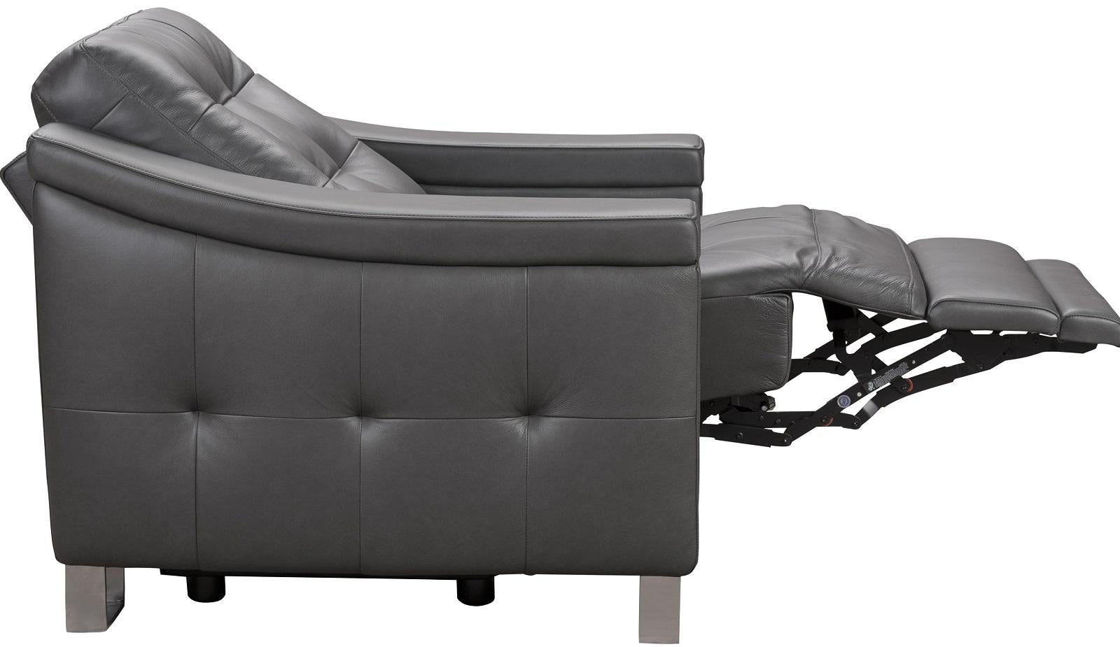 Pulaski Parker Leather Recliner in Supple Gray - Luxury Home Furniture (MI)