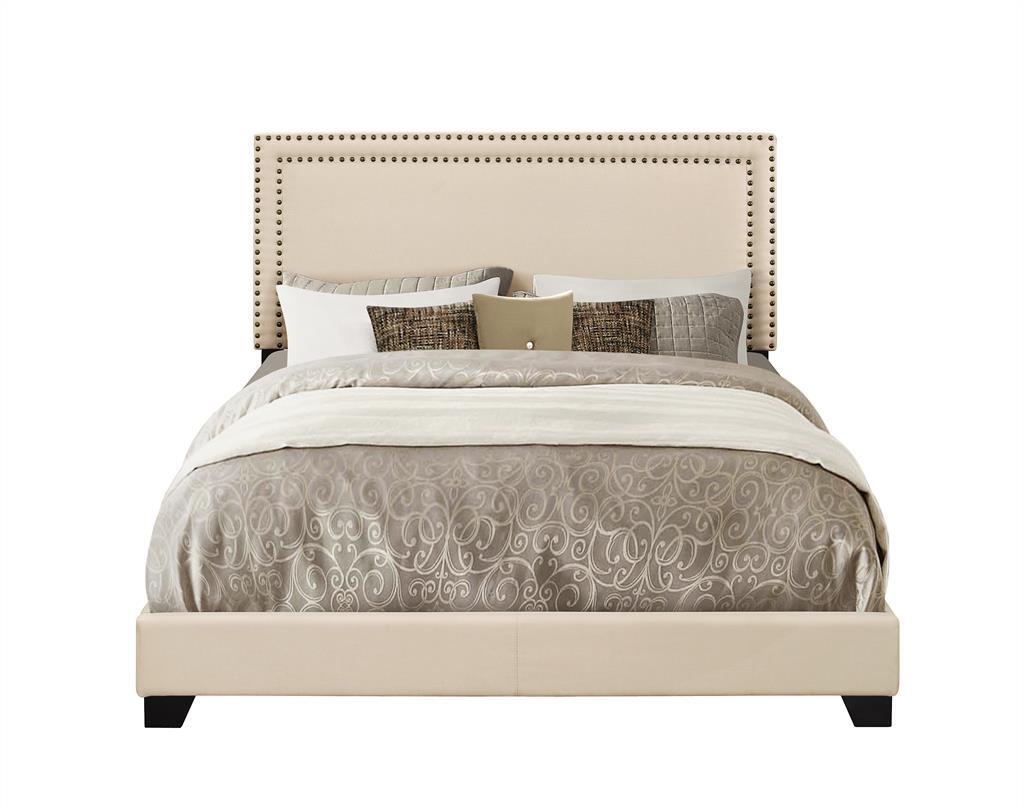 Pulaski Queen Upholstered Bed in Cream - Luxury Home Furniture (MI)
