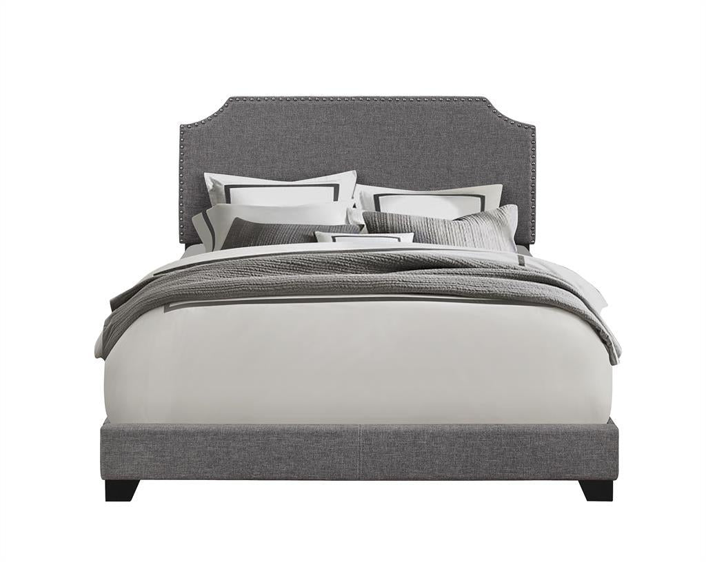 Pulaski Queen Upholstered Bed in Stone - Luxury Home Furniture (MI)