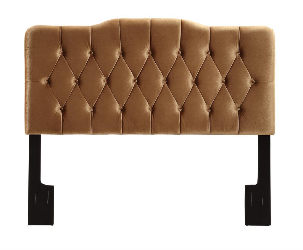 Pulaski King Upholstered Soft Shape Headboard in Velvet Bronze