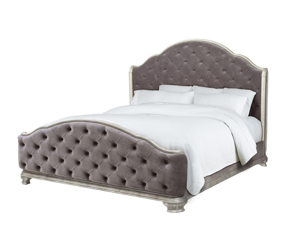 Pulaski Rhianna King Upholstered Bed in Silver Patina - Luxury Home Furniture (MI)