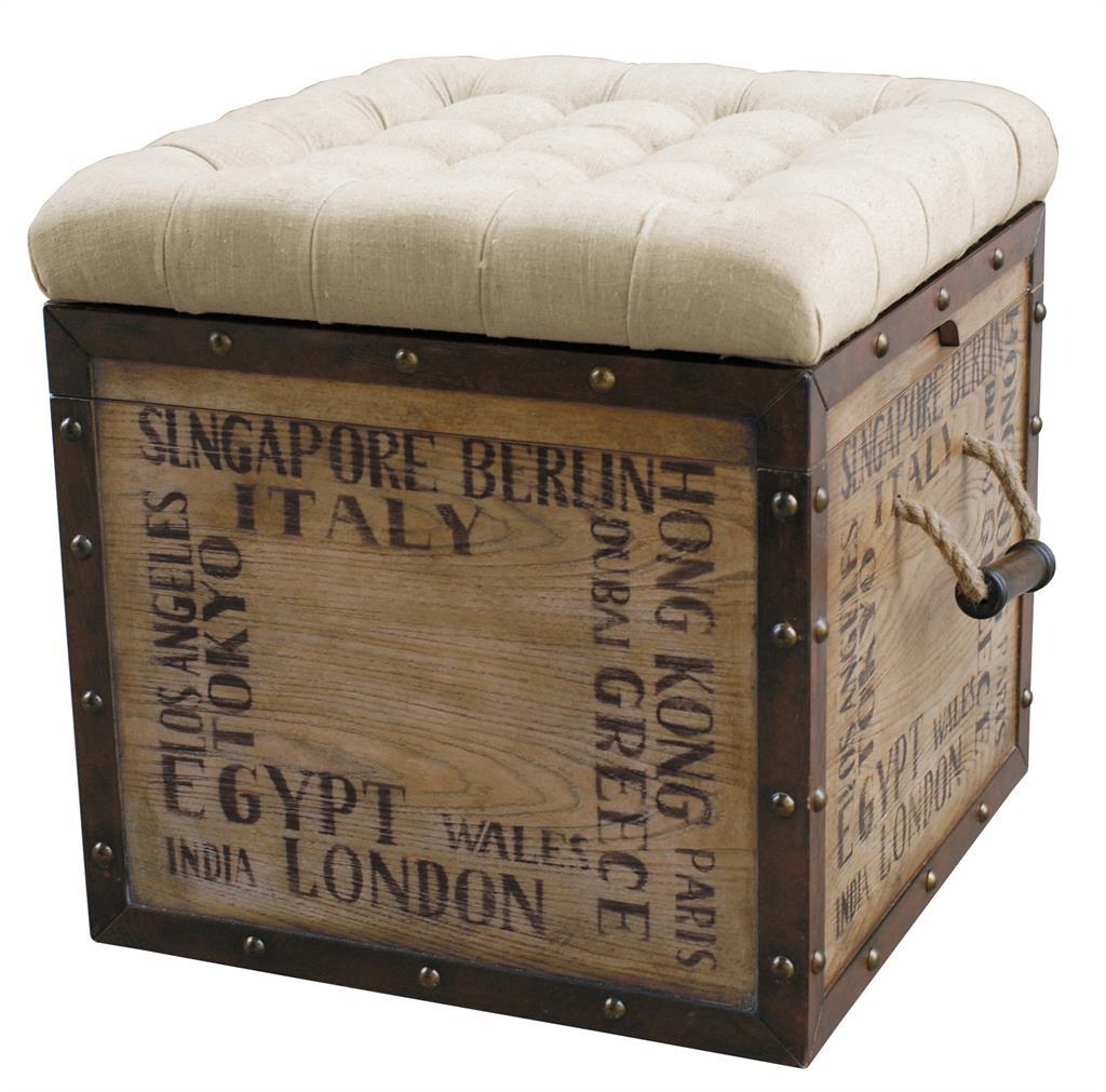 Pulaski Tufted City Crate Storage Ottoman