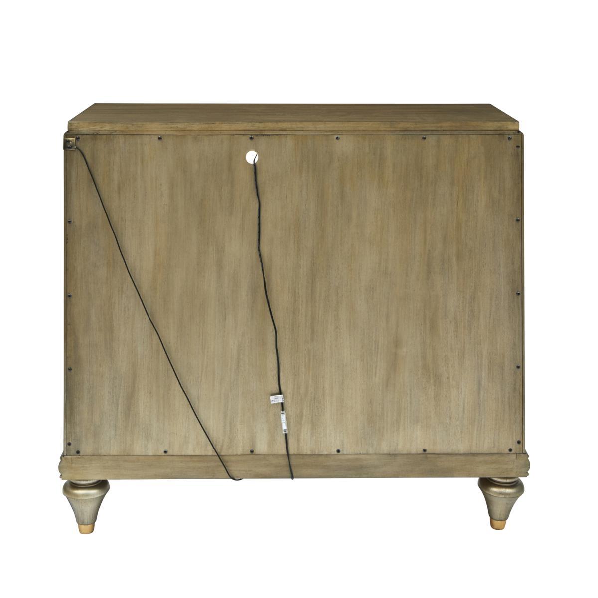 Pulaski Two Door Accent Chest with Pierced Gold Leaf Doors