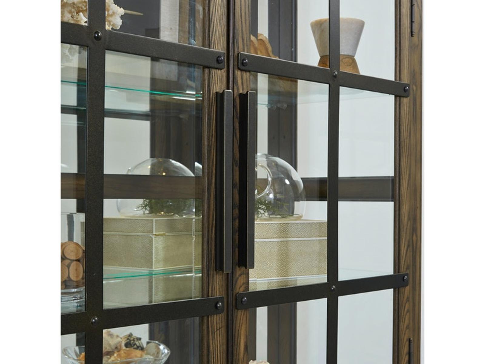 Pulaski Two Door Curio in Medium Brown - Luxury Home Furniture (MI)