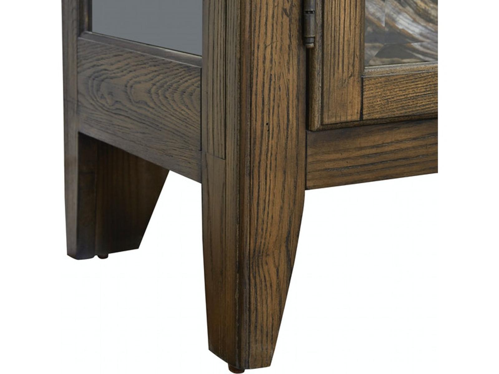 Pulaski Two Door Curio in Medium Brown - Luxury Home Furniture (MI)