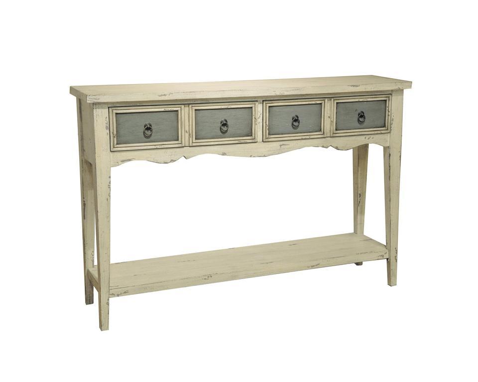 Pulaski Two Tone Distressed Console Table - Luxury Home Furniture (MI)
