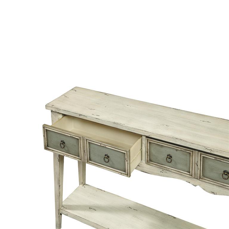 Pulaski Two Tone Distressed Console Table - Luxury Home Furniture (MI)