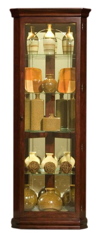 Pulaski Victorian Cherry Corner Curio - Luxury Home Furniture (MI)