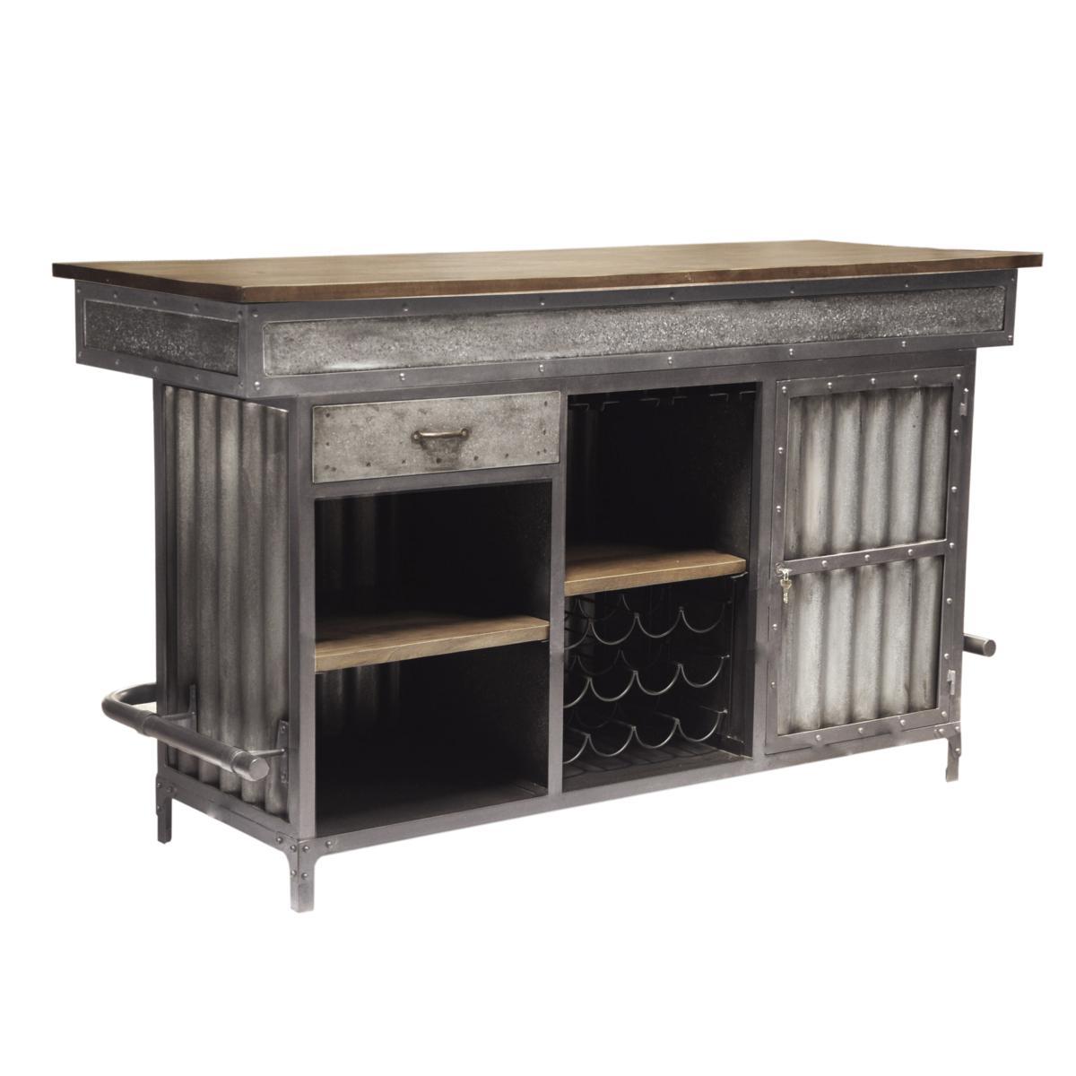 Pulaski Wood and Metal Bar - Luxury Home Furniture (MI)