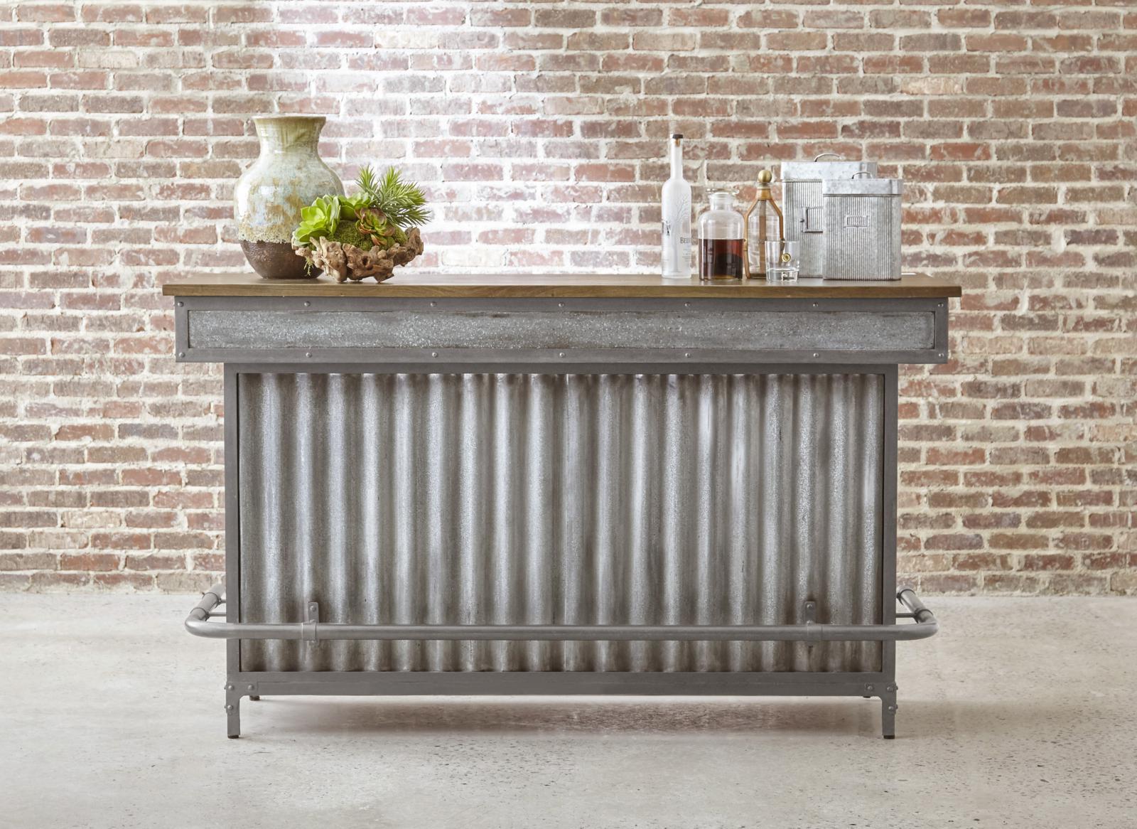 Pulaski Wood and Metal Bar - Luxury Home Furniture (MI)