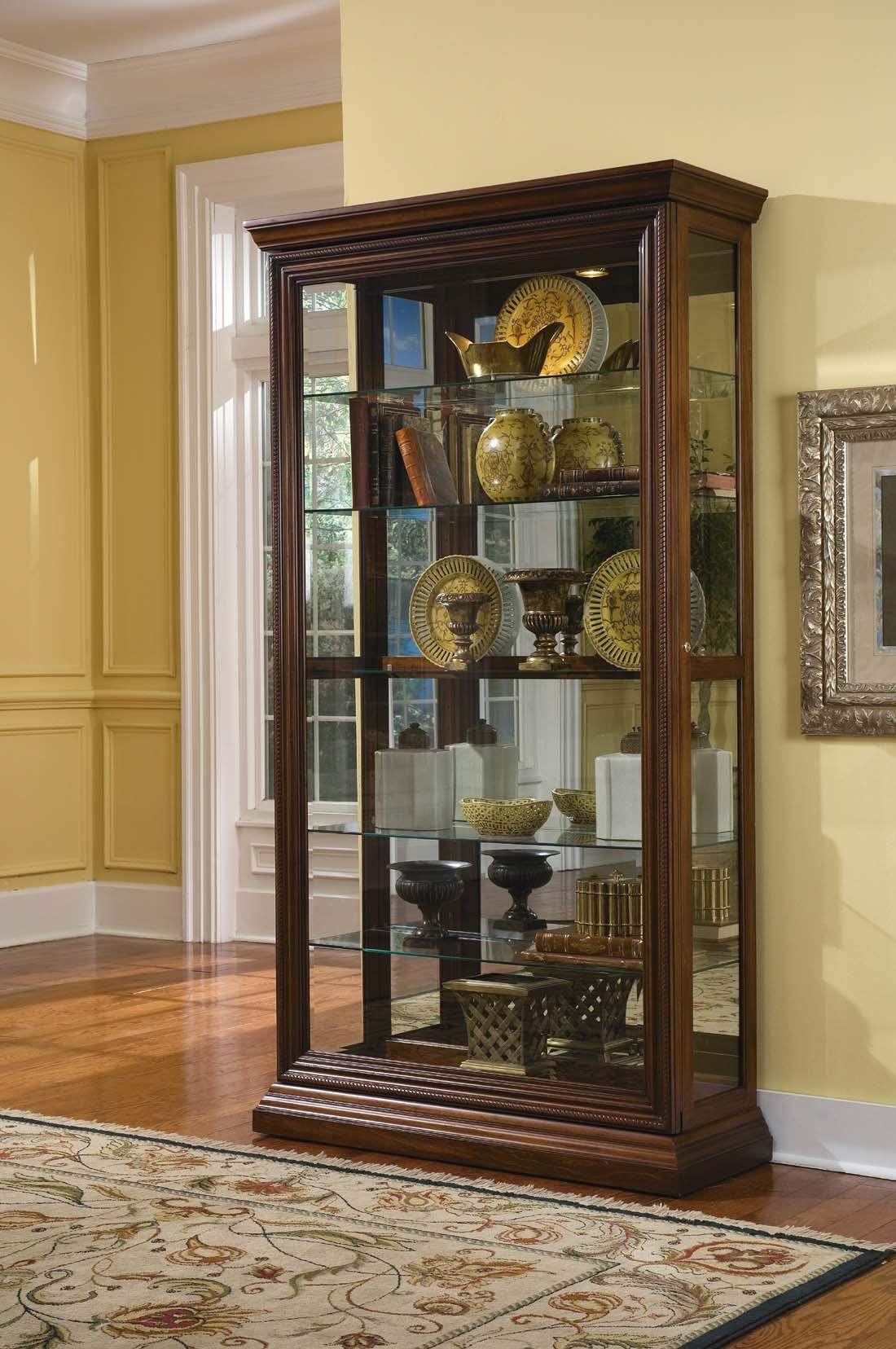 Pulaski Edwardian Two Way Sliding Door Curio - Luxury Home Furniture (MI)