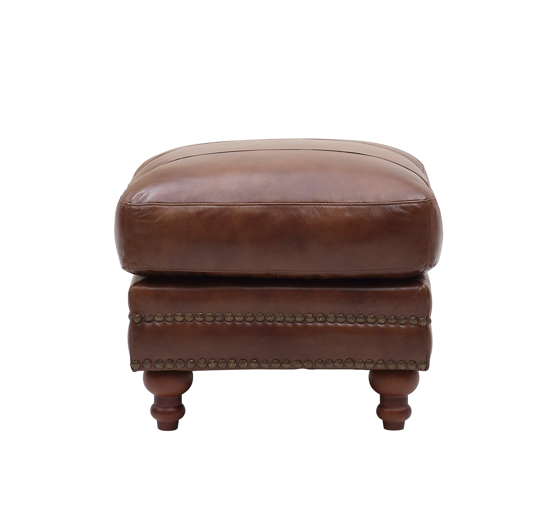 2239 BUTLER OTTOMAN 6618 BROWN (100% TOP GRAIN LEATHER)