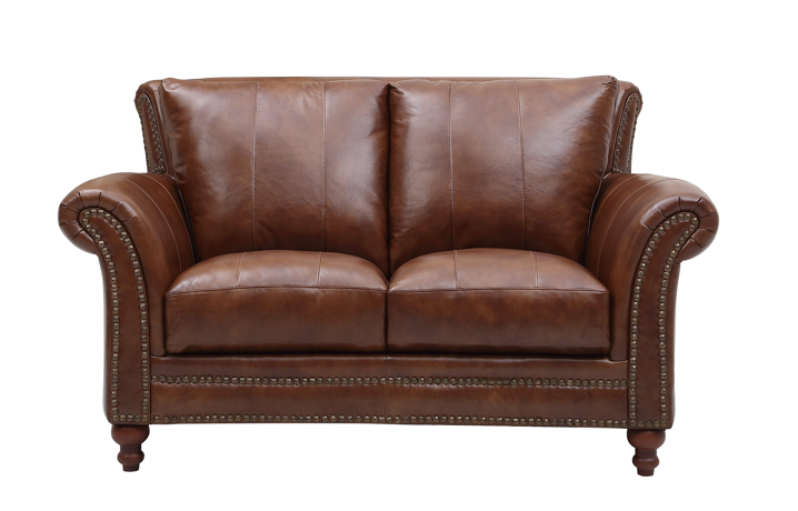 2239 BUTLER LOVESEAT 6618 BROWN (100% TOP GRAIN LEATHER) - Luxury Home Furniture (MI)