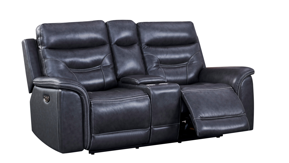 EH5194 BULLARD P2 CONSOLE LOVESEAT 1095LV GREY - Luxury Home Furniture (MI)