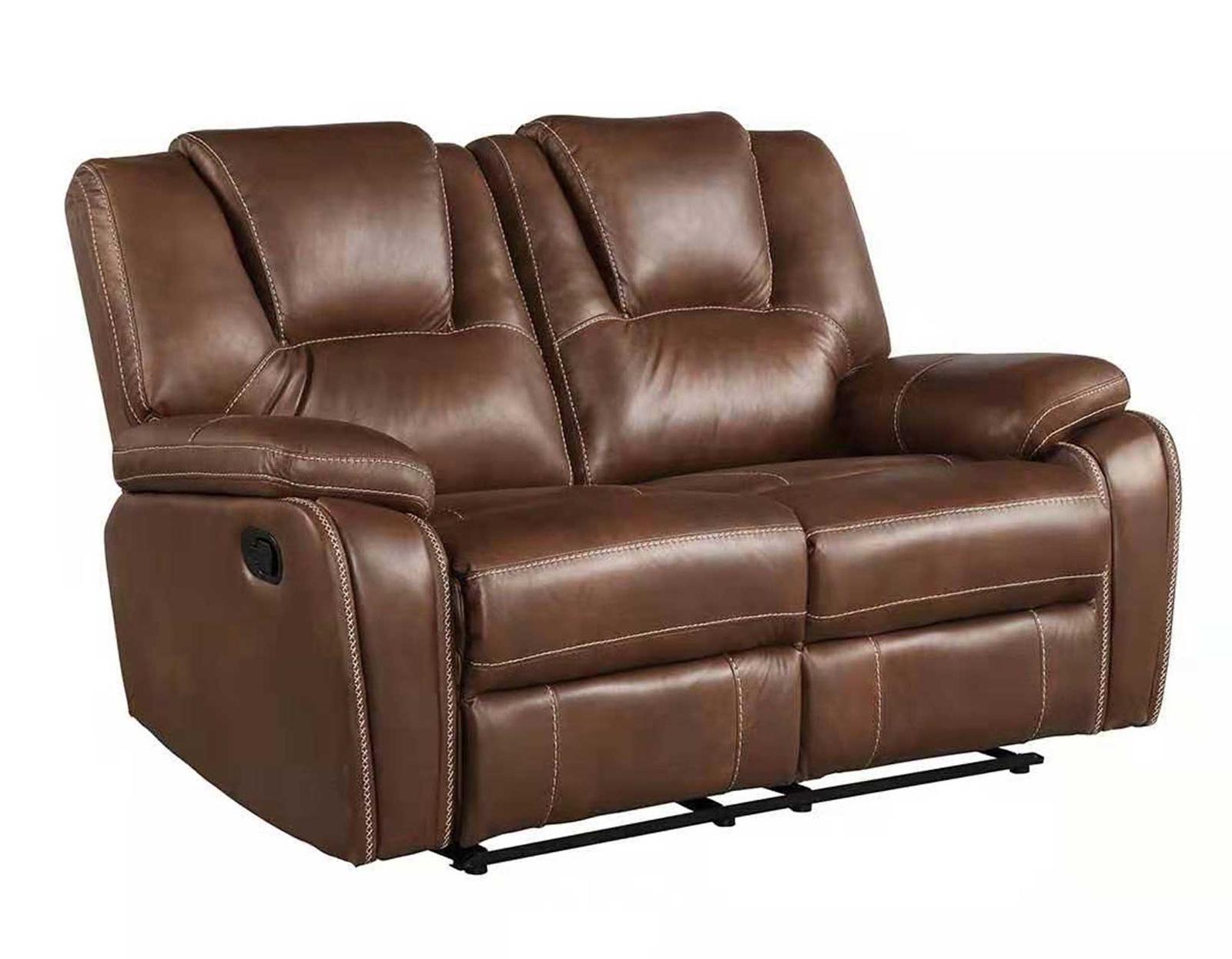 Steve Silver Katrine Manual Reclining Loveseat in Chestnut Brown - Luxury Home Furniture (MI)