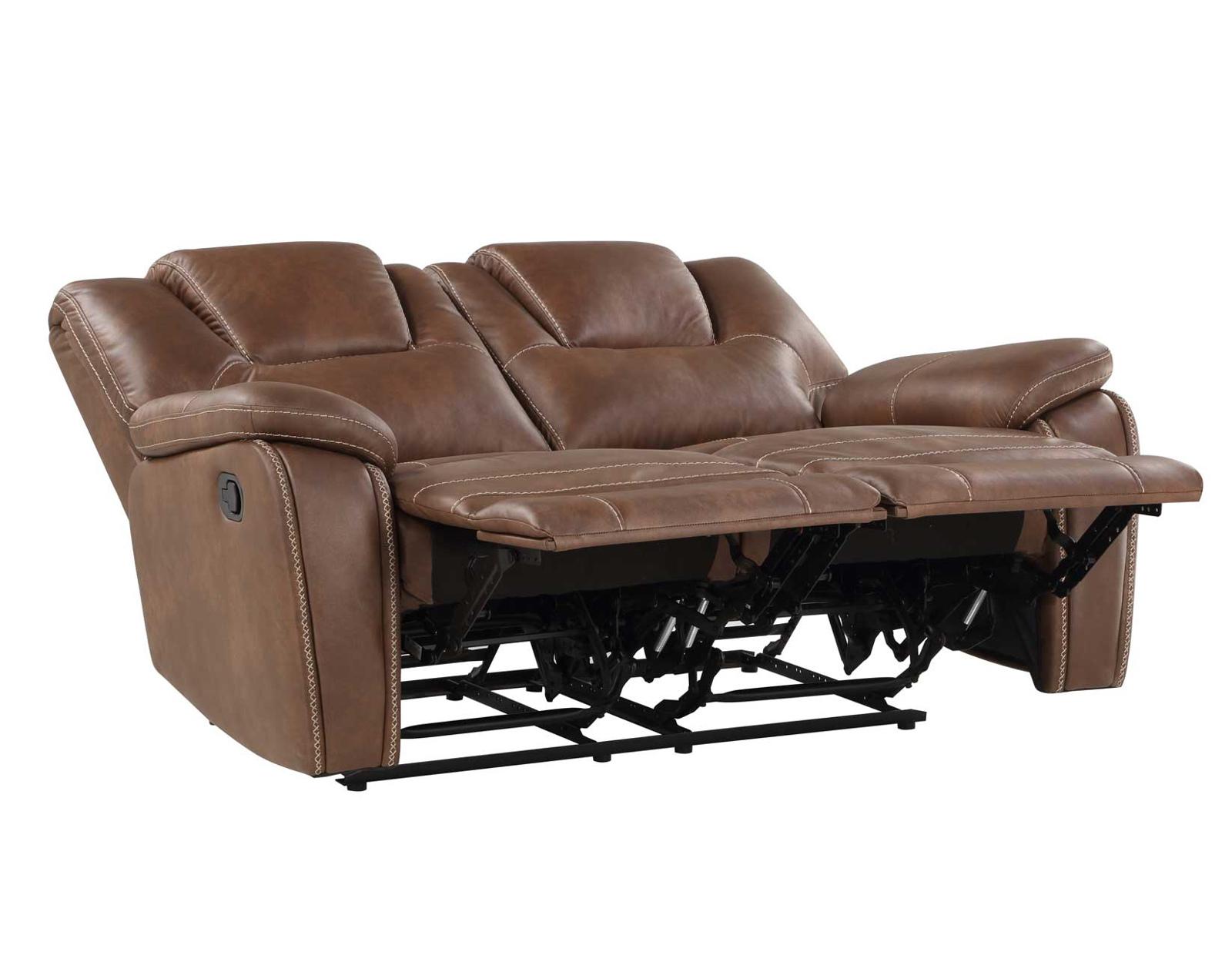 Steve Silver Katrine Manual Reclining Loveseat in Chestnut Brown - Luxury Home Furniture (MI)