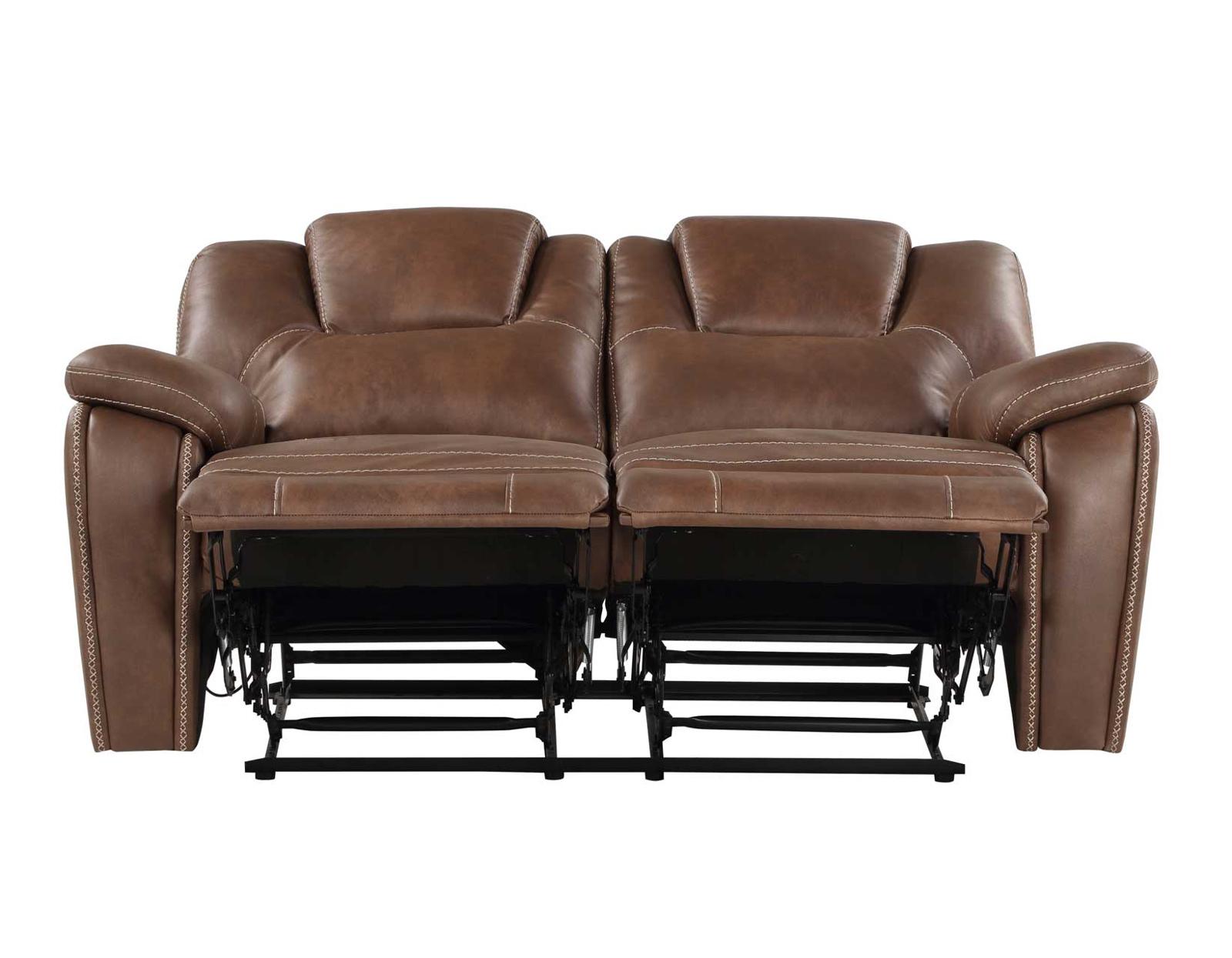 Steve Silver Katrine Manual Reclining Loveseat in Chestnut Brown - Luxury Home Furniture (MI)
