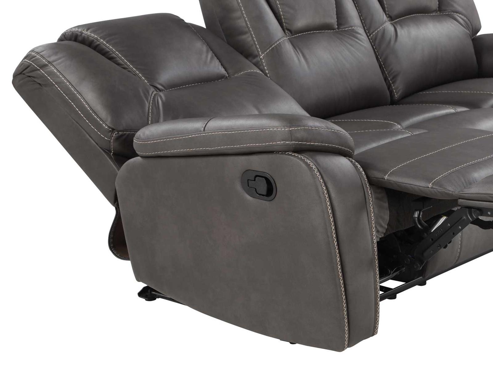 Steve Silver Katrine Manual Reclining Sofa in Charcoal - Luxury Home Furniture (MI)