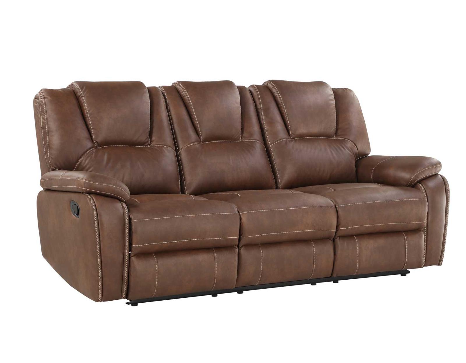Steve Silver Katrine Manual Reclining Sofa in Chestnut Brown - Luxury Home Furniture (MI)