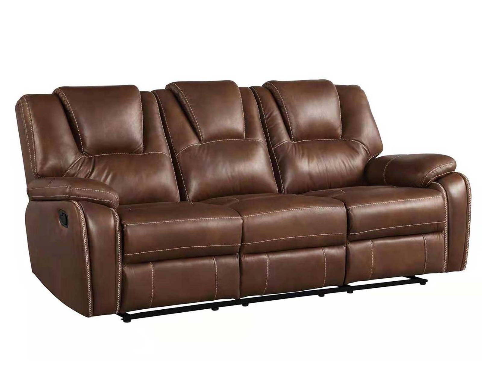 Steve Silver Katrine Manual Reclining Sofa in Chestnut Brown - Luxury Home Furniture (MI)
