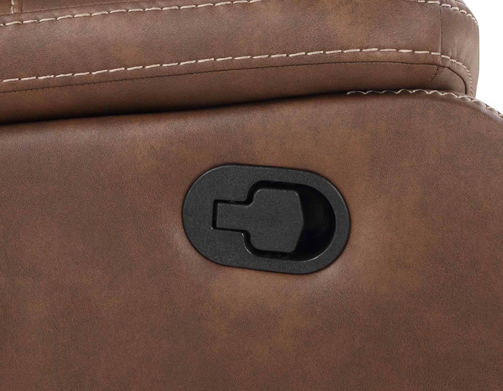 Steve Silver Katrine Manual Reclining Sofa in Chestnut Brown - Luxury Home Furniture (MI)