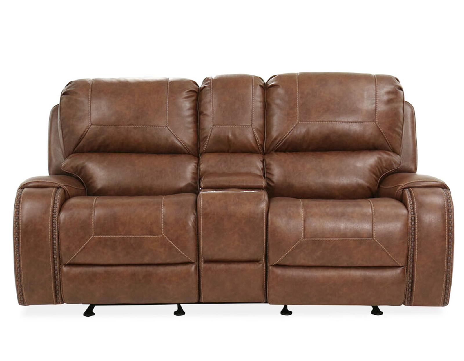 Steve Silver Keily Manual Glider Reclining Loveseat in Brown - Luxury Home Furniture (MI)