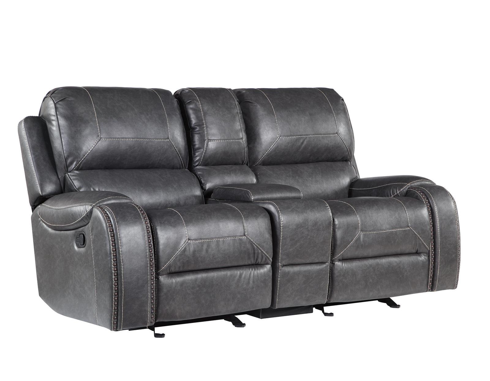 Steve Silver Keily Manual Glider Reclining Loveseat in Dove Grey - Luxury Home Furniture (MI)