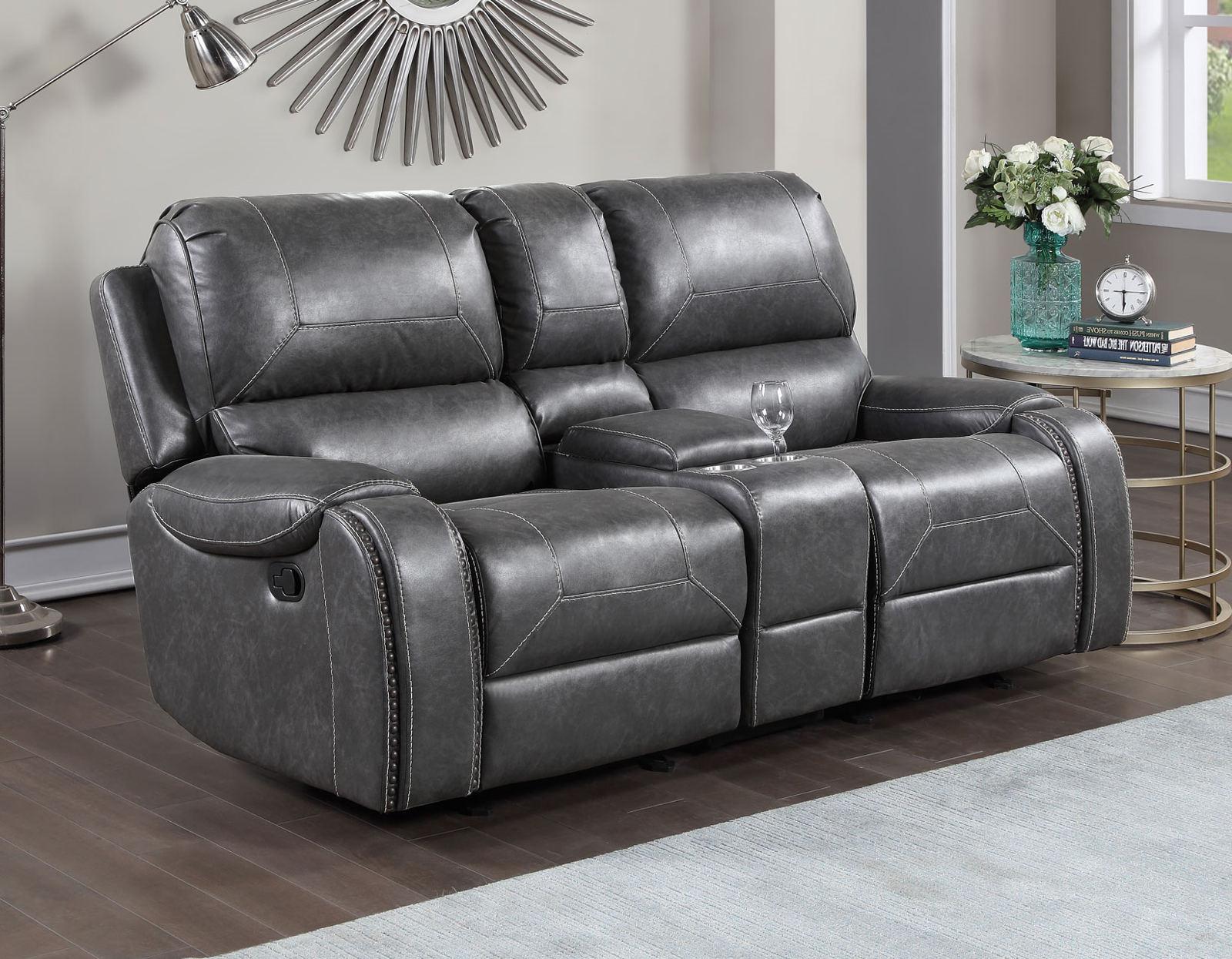 Steve Silver Keily Manual Glider Reclining Loveseat in Dove Grey - Luxury Home Furniture (MI)