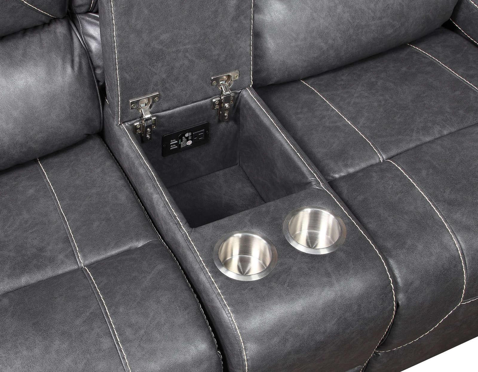 Steve Silver Keily Manual Glider Reclining Loveseat in Dove Grey - Luxury Home Furniture (MI)