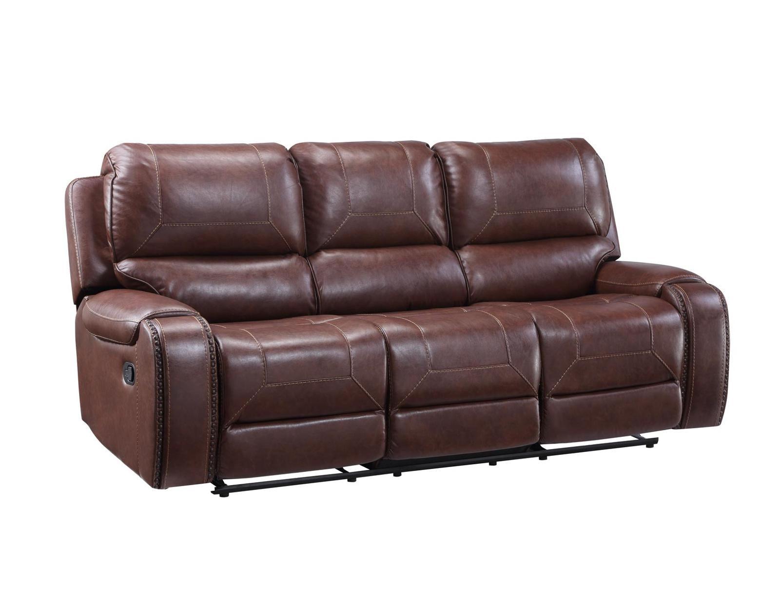 Steve Silver Keily Manual Reclining Sofa w/ Dropdown Table in Brown