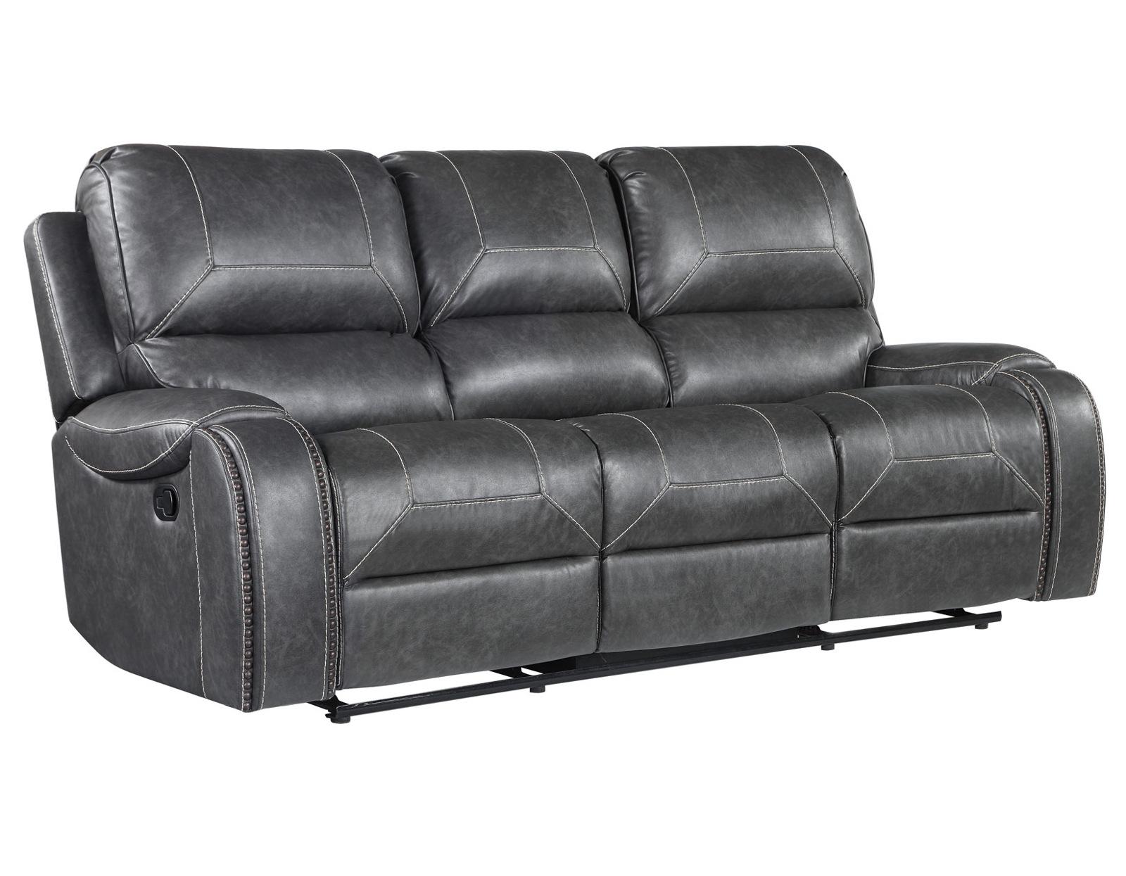 Steve Silver Keily Manual Reclining Sofa w/ Dropdown Table in Dove Grey