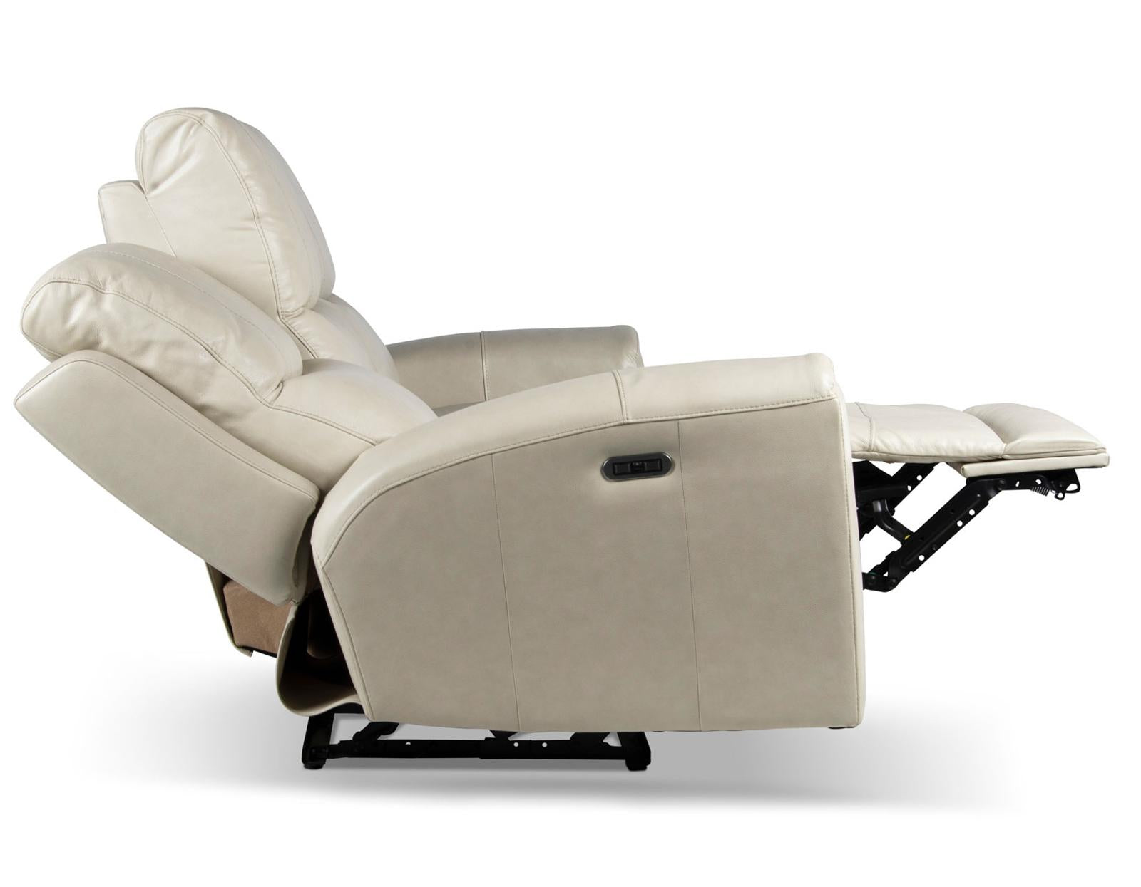 Steve Silver Laurel Leather Dual Power Reclining Sofa in Ivory - Luxury Home Furniture (MI)
