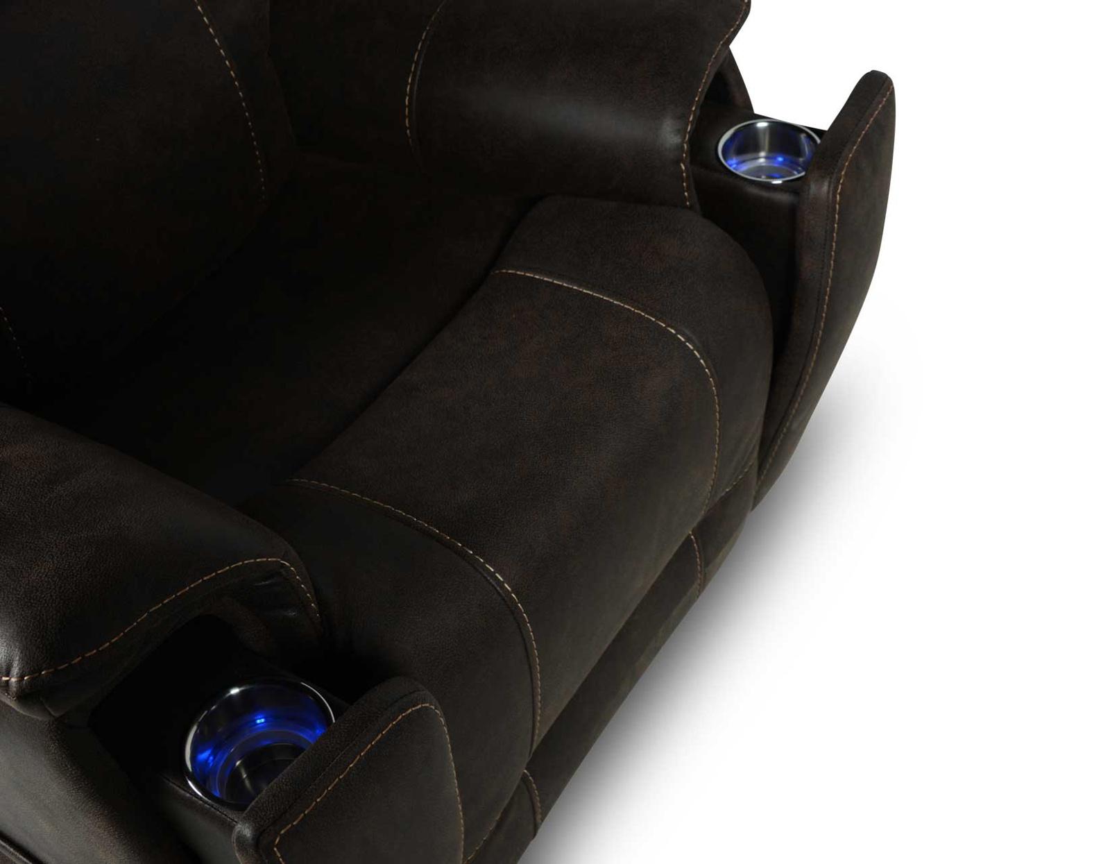 Steve Silver Lexington Triple-Power Media Recliner in Canyon Walnut - Luxury Home Furniture (MI)