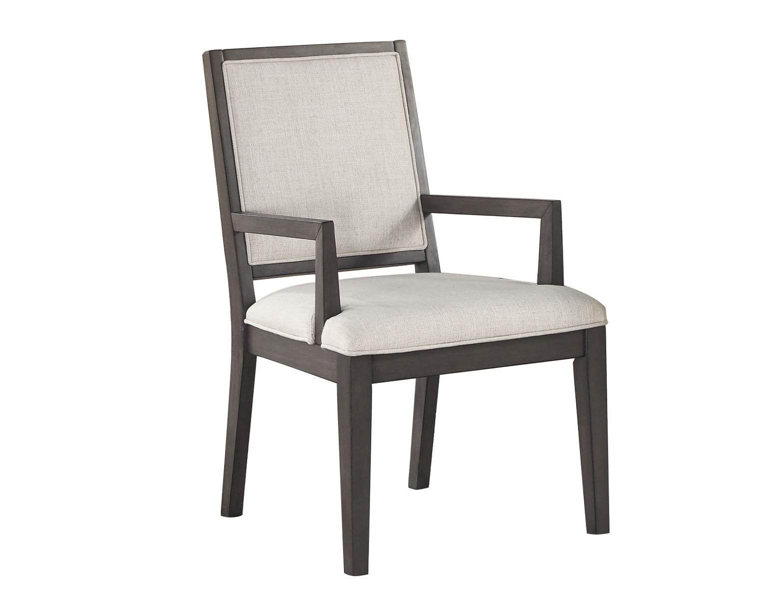 Steve Silver Mila Arm Chair in Washed Grey (Set of 2) - Luxury Home Furniture (MI)