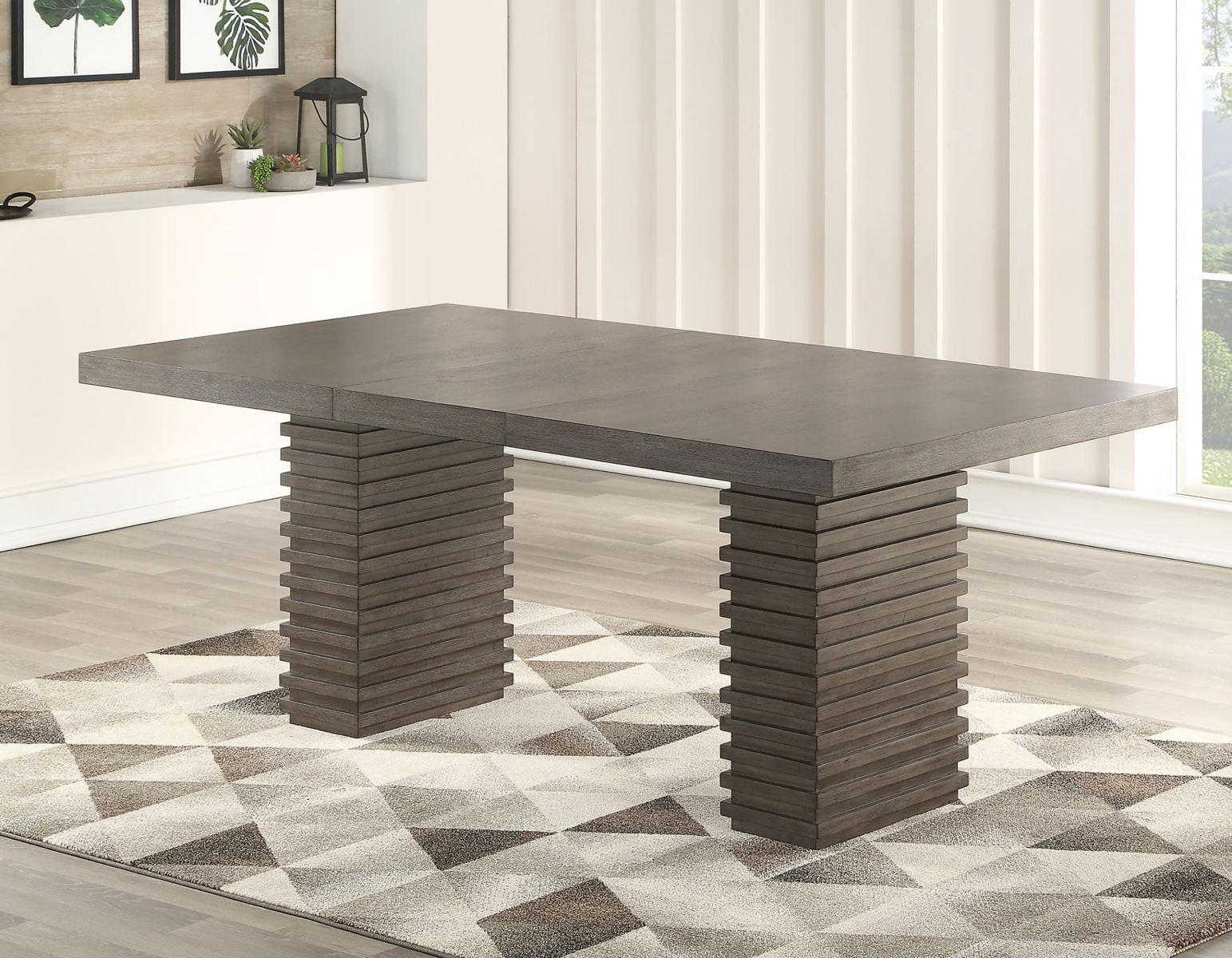 Steve Silver Mila Dining Table in Washed Grey - Luxury Home Furniture (MI)