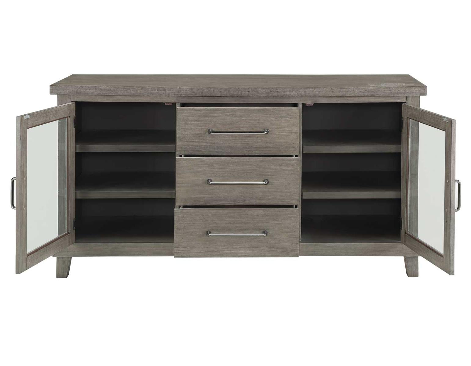 Steve Silver Mila Server in Washed Grey - Luxury Home Furniture (MI)