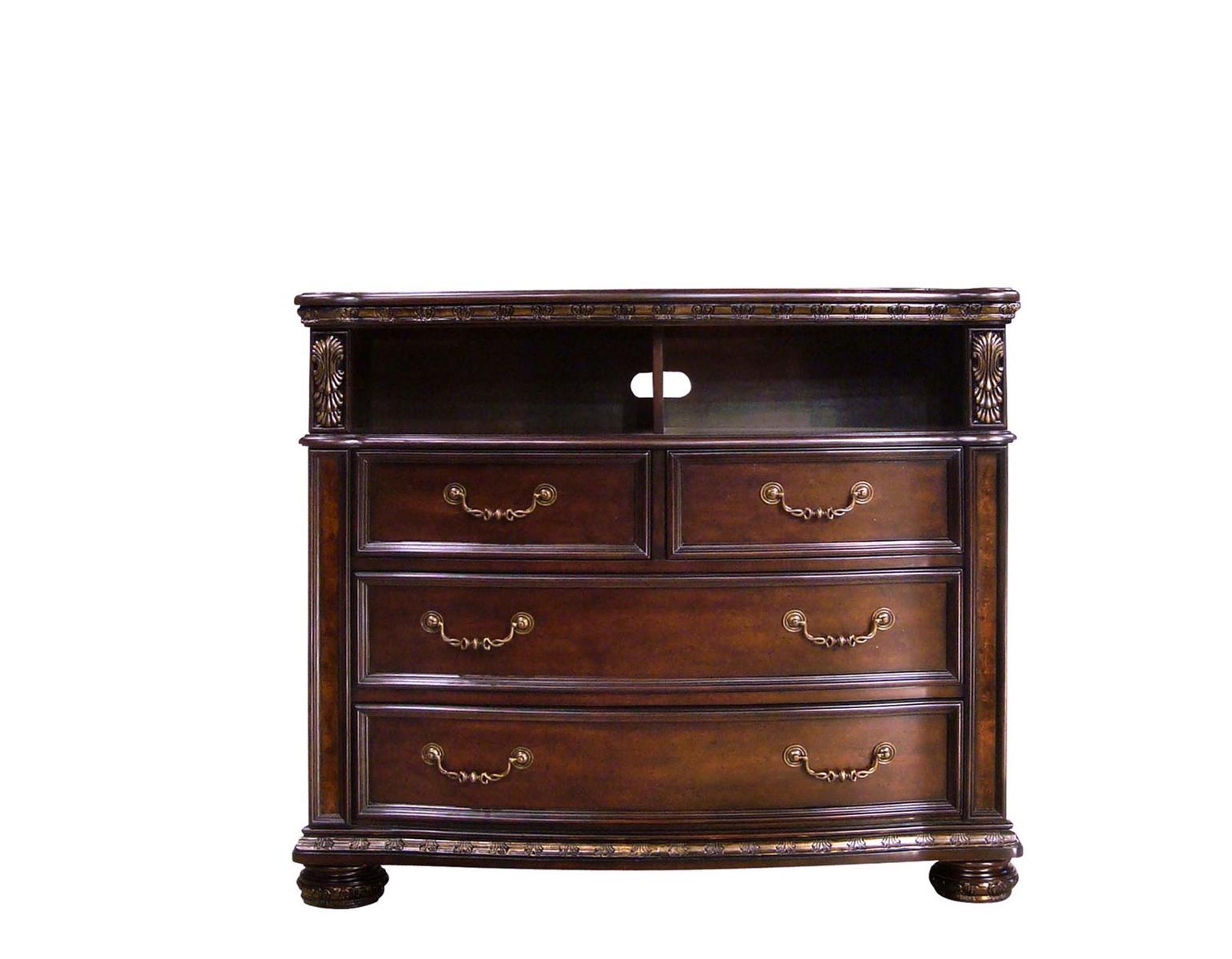 Steve Silver Monte Carlo 4 Drawer Media Chest in Cocoa - Luxury Home Furniture (MI)