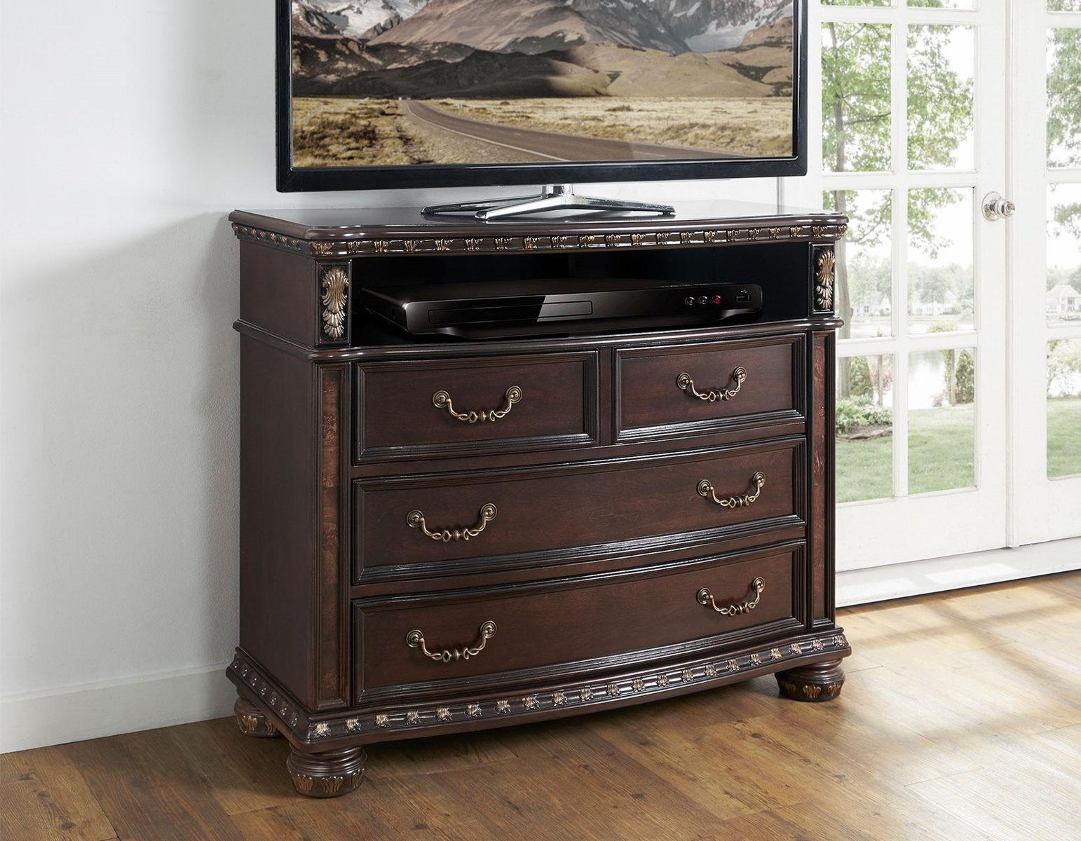 Steve Silver Monte Carlo 4 Drawer Media Chest in Cocoa - Luxury Home Furniture (MI)