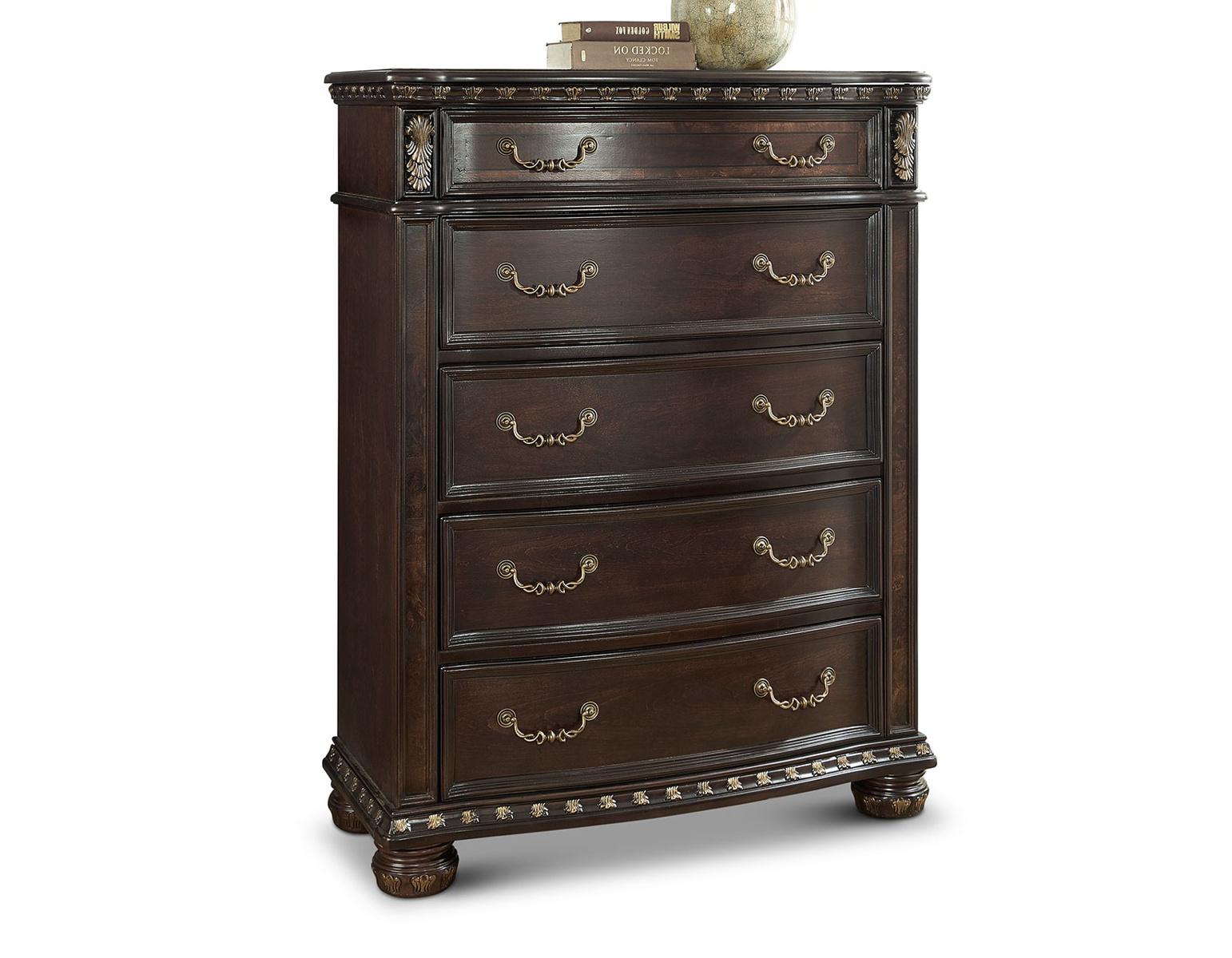 Steve Silver Monte Carlo 5 Drawer Chest in Cocoa - Luxury Home Furniture (MI)